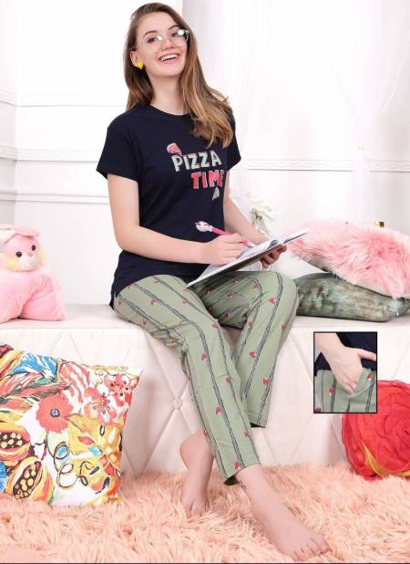 Ft Ns P 1002 Casual Wear Hosiery cotton Printed Night Suits Collection